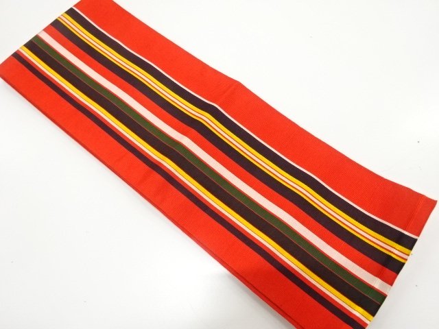 JAPANESE HANHABA OBI / CHIKUZEN HAKATA / WOVEN STRIPE